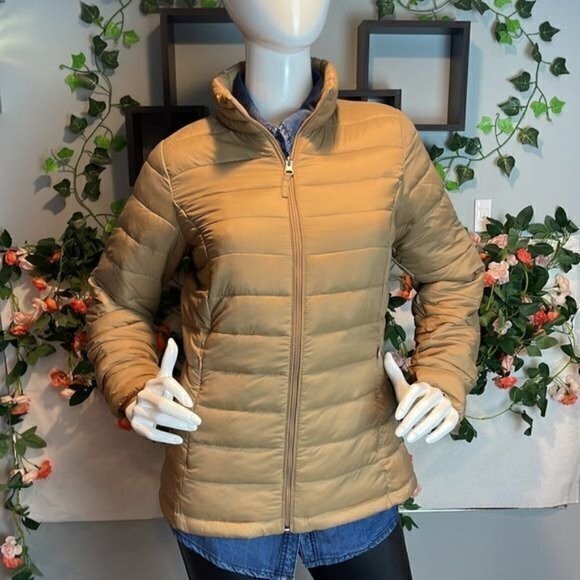 Lightweight Long Sleeve Full Zip Water Resistant Packable Puffer Jacket XS RfJ19 - Picture 10 of 17